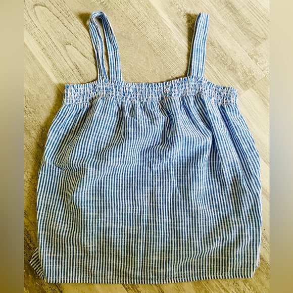 Blue and white striped tank - Picture 1 of 2